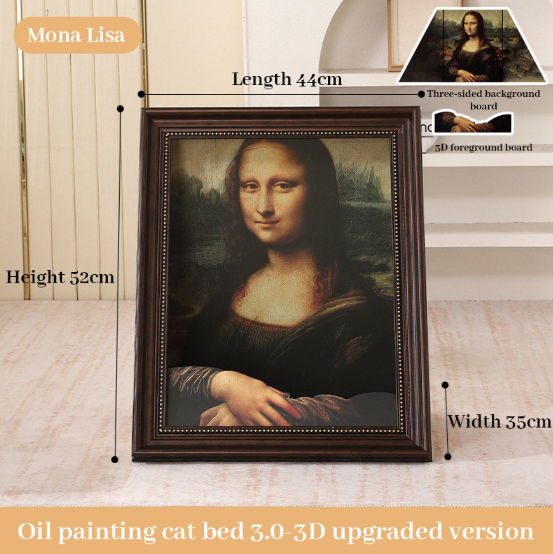 Mona Lisa Cat Bed