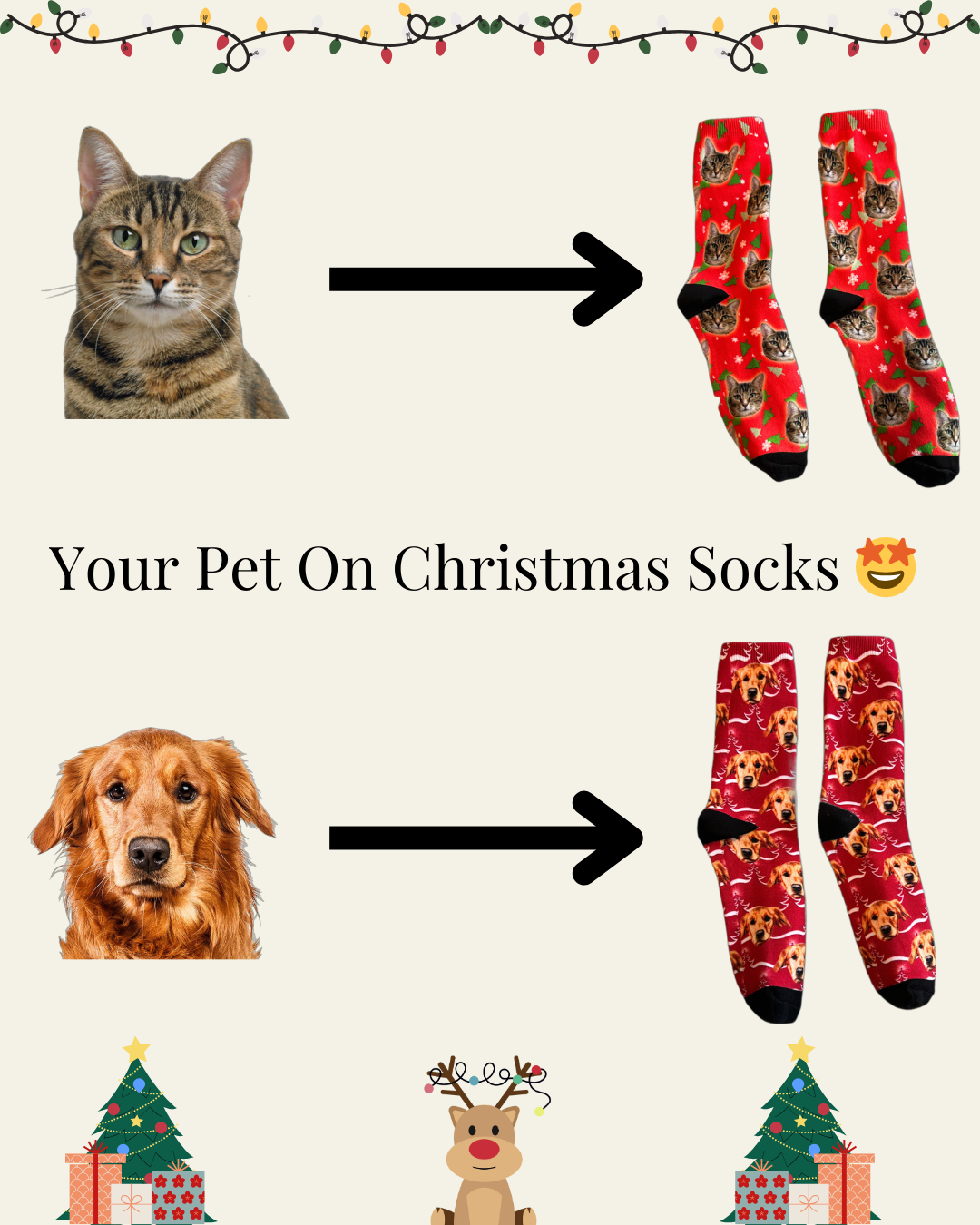 Custom Pet Christmas Socks