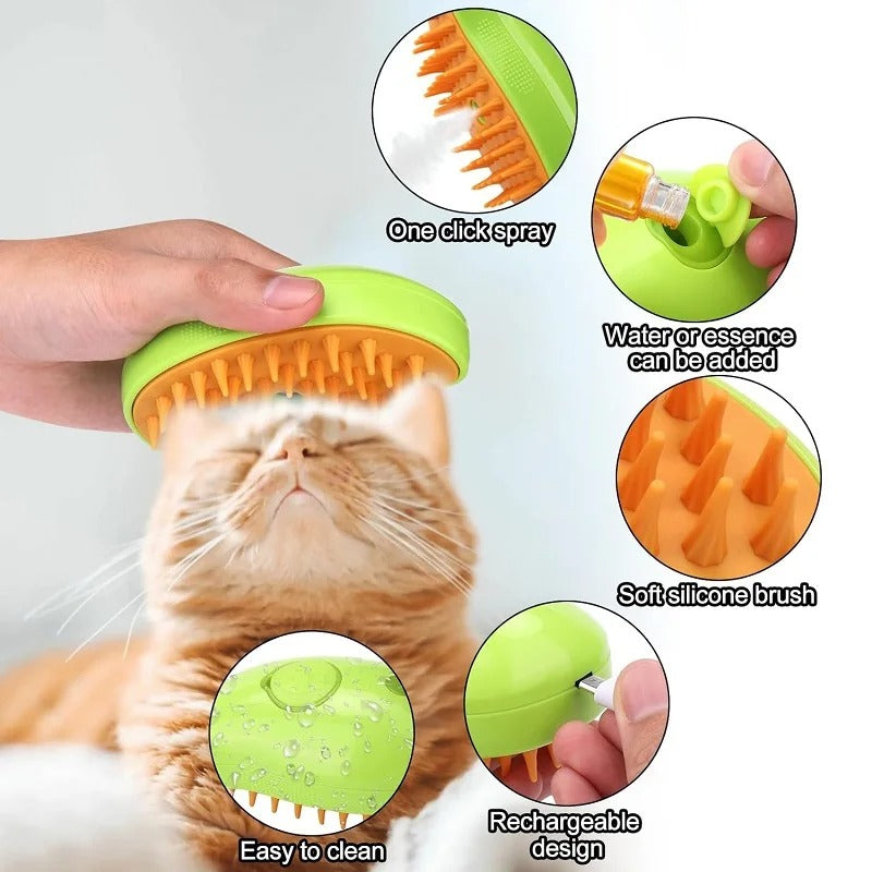 Pet Grooming Comb with Steam / Spray Water