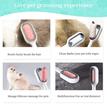 Multifunctional Pet Brush Silicone Dog Brush Cat Grooming Comb Hair Remover Massage Tools for Cats Dogs Lint Remover